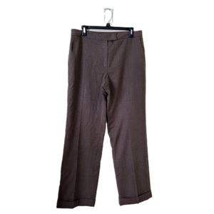 Brooks Brothers 346 Cuffed Lined Wool Trousers Taupe Size 12